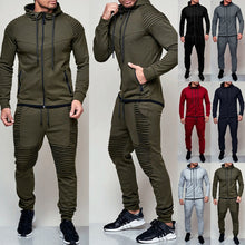 Load image into Gallery viewer, Hirigin 2 pieces Autumn Running tracksuit men Sweatshirt Sports Set Gym Clothes Men Sport Suit Training Suit Sport Wear
