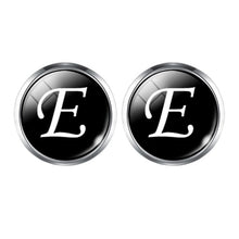 Load image into Gallery viewer, Men's Fashion A-Z Single Alphabet Cufflinks Silver Color Letter Cuff Button for Male Gentleman Shirt Wedding Cuff Links Gifts
