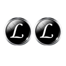 Load image into Gallery viewer, Men's Fashion A-Z Single Alphabet Cufflinks Silver Color Letter Cuff Button for Male Gentleman Shirt Wedding Cuff Links Gifts
