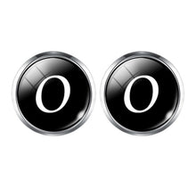 Load image into Gallery viewer, Men's Fashion A-Z Single Alphabet Cufflinks Silver Color Letter Cuff Button for Male Gentleman Shirt Wedding Cuff Links Gifts
