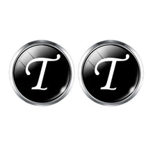 Load image into Gallery viewer, Men's Fashion A-Z Single Alphabet Cufflinks Silver Color Letter Cuff Button for Male Gentleman Shirt Wedding Cuff Links Gifts
